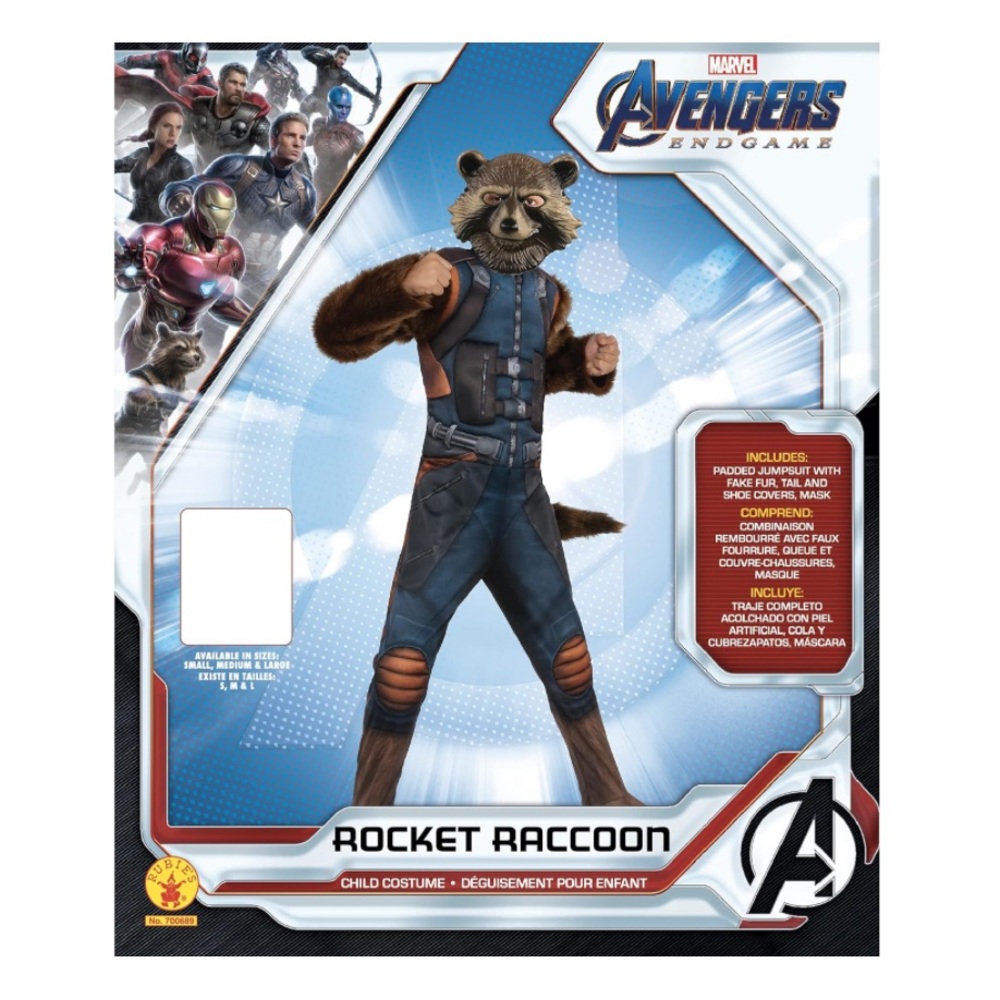 Rubie's Marvel Avengers: Child's Deluxe Rocket Raccoon Costume & Mask